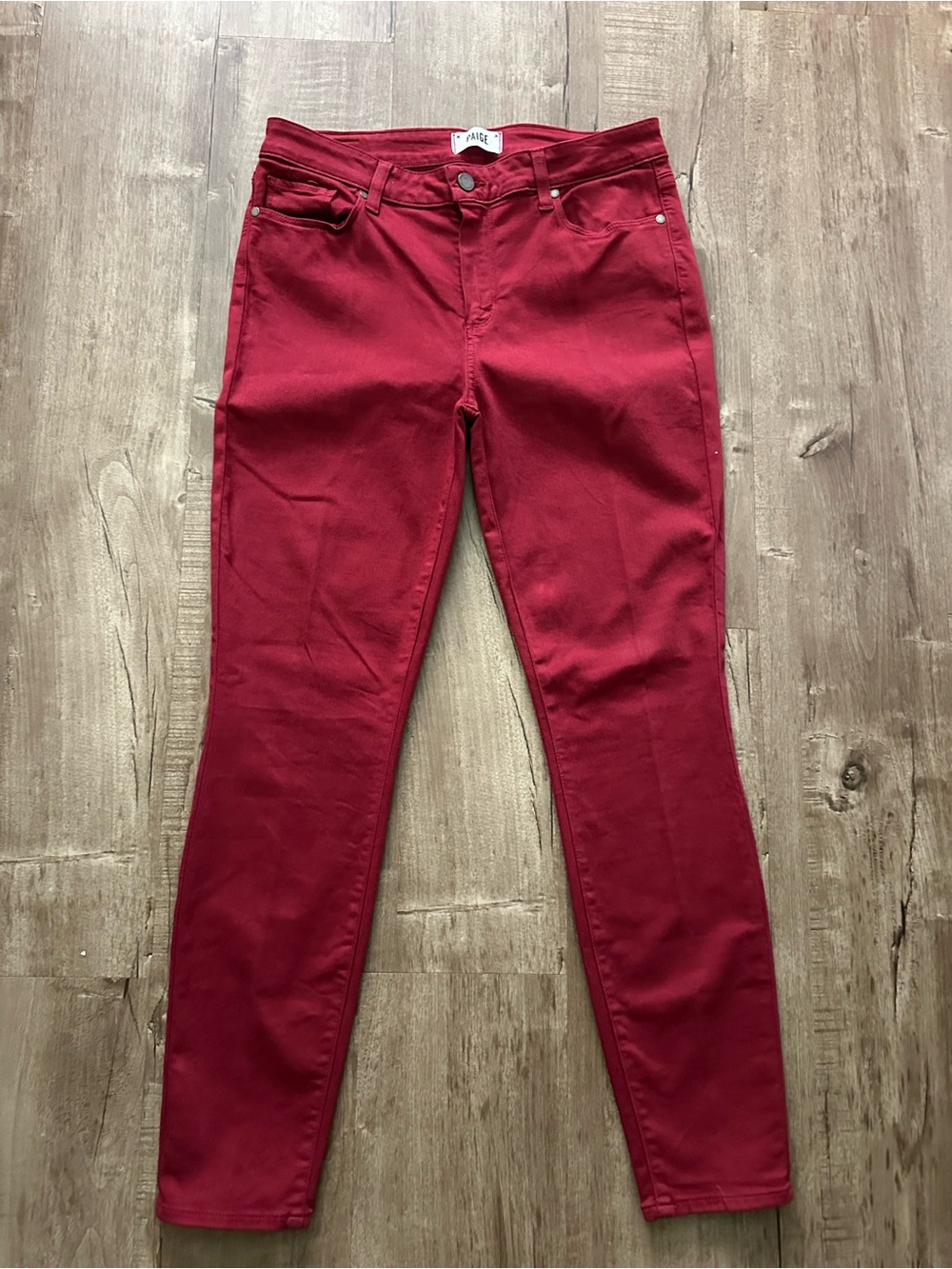 PAIGE Verdugo Ankle Skinny Jean (vibrant red) - 31 waist